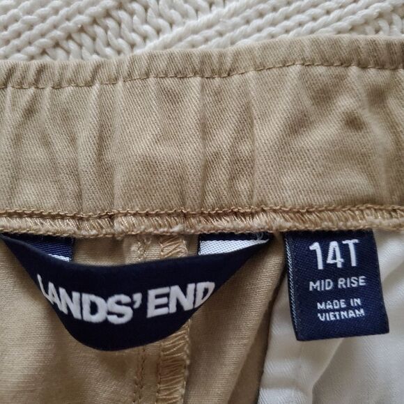 Lands' End Mid Rise Pull On Chino Ankle Pants 14T - Picture 12 of 14